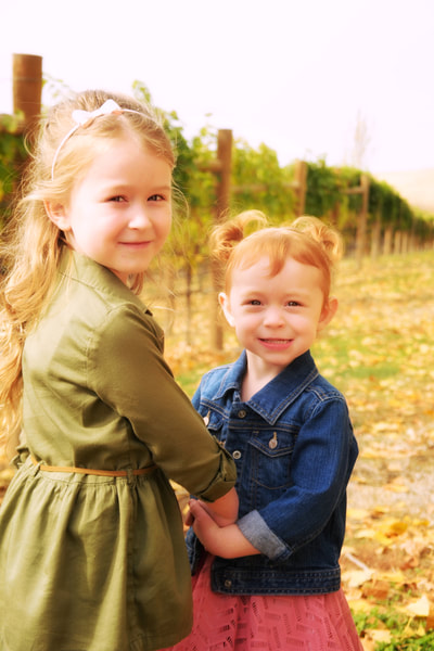 Immortalized Image Children's photography taken in a vineyard in Southern Oregon by photographer Christal Sharp